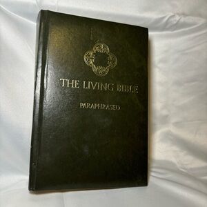 Vintage 1978 The Living Bible TYNDALE Paraphrased Green Padded Cover
